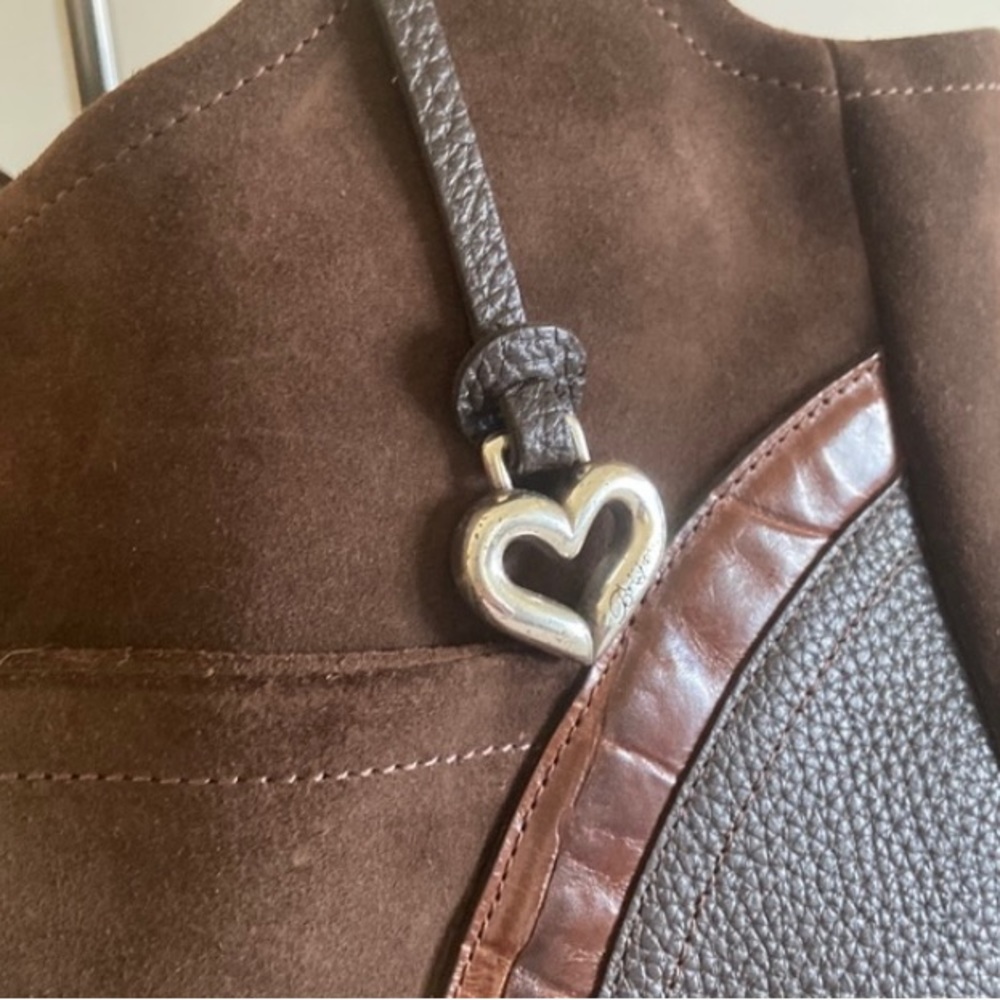 Brighton Brown Leather and Suede Bag - Picture 9 of 14